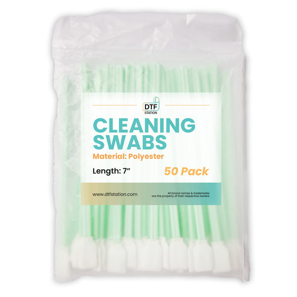 7" Polyester Cleaning Swabs - 50 Pack