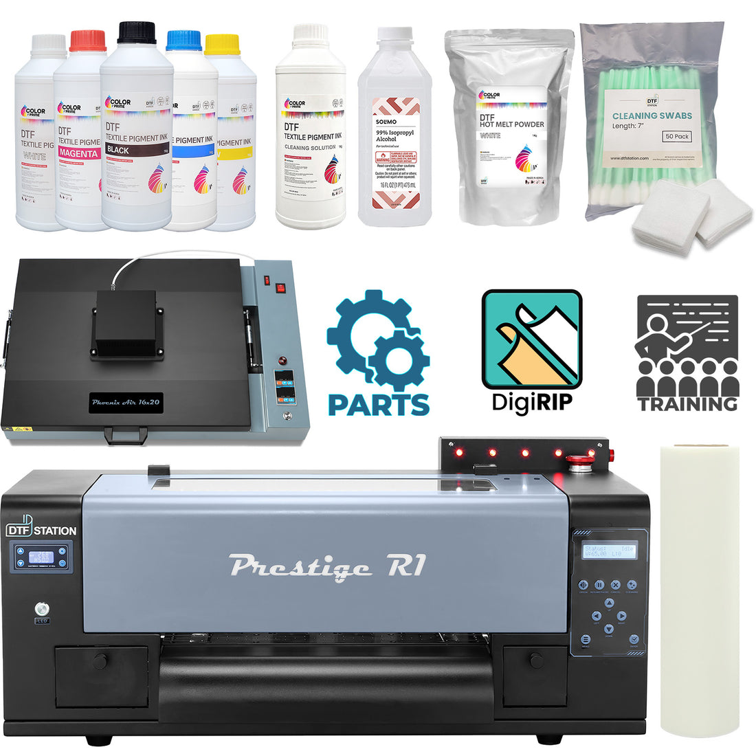 Prestige R1 DTF Printer & Curing Oven Bundle